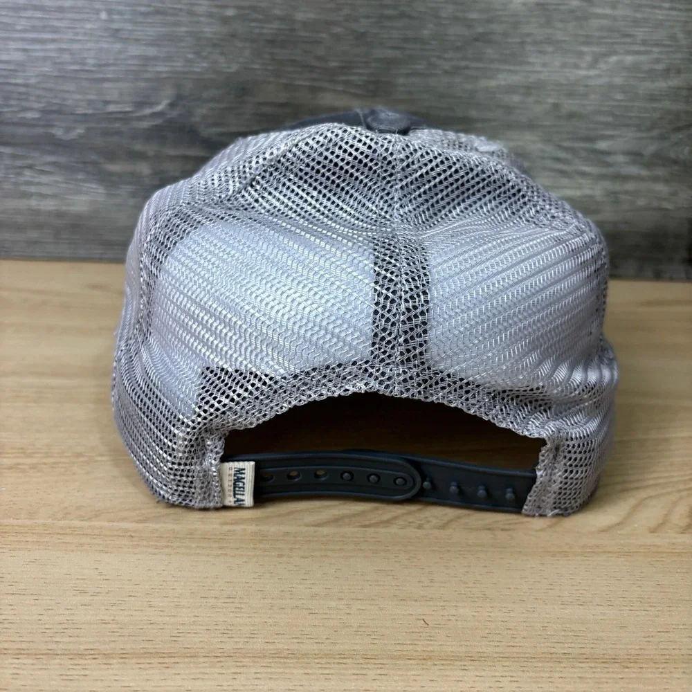 Magellan Outdoors‎ Hat Cap Snapback Gray Fish Patch Logo Outdoors Adjustable